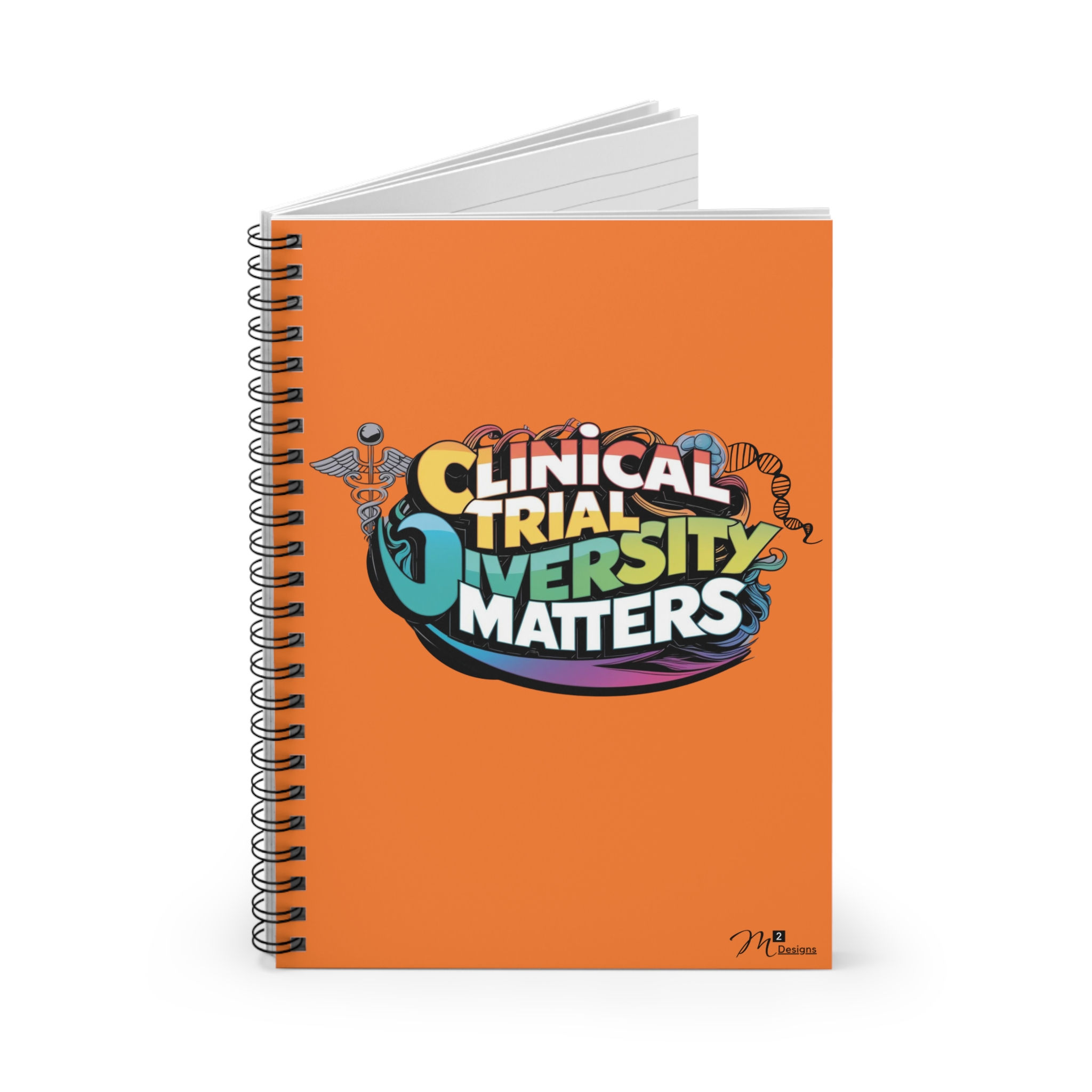 Clinical Trial Diversity Matters Spiral Notebook, Light Orange, Health Equity