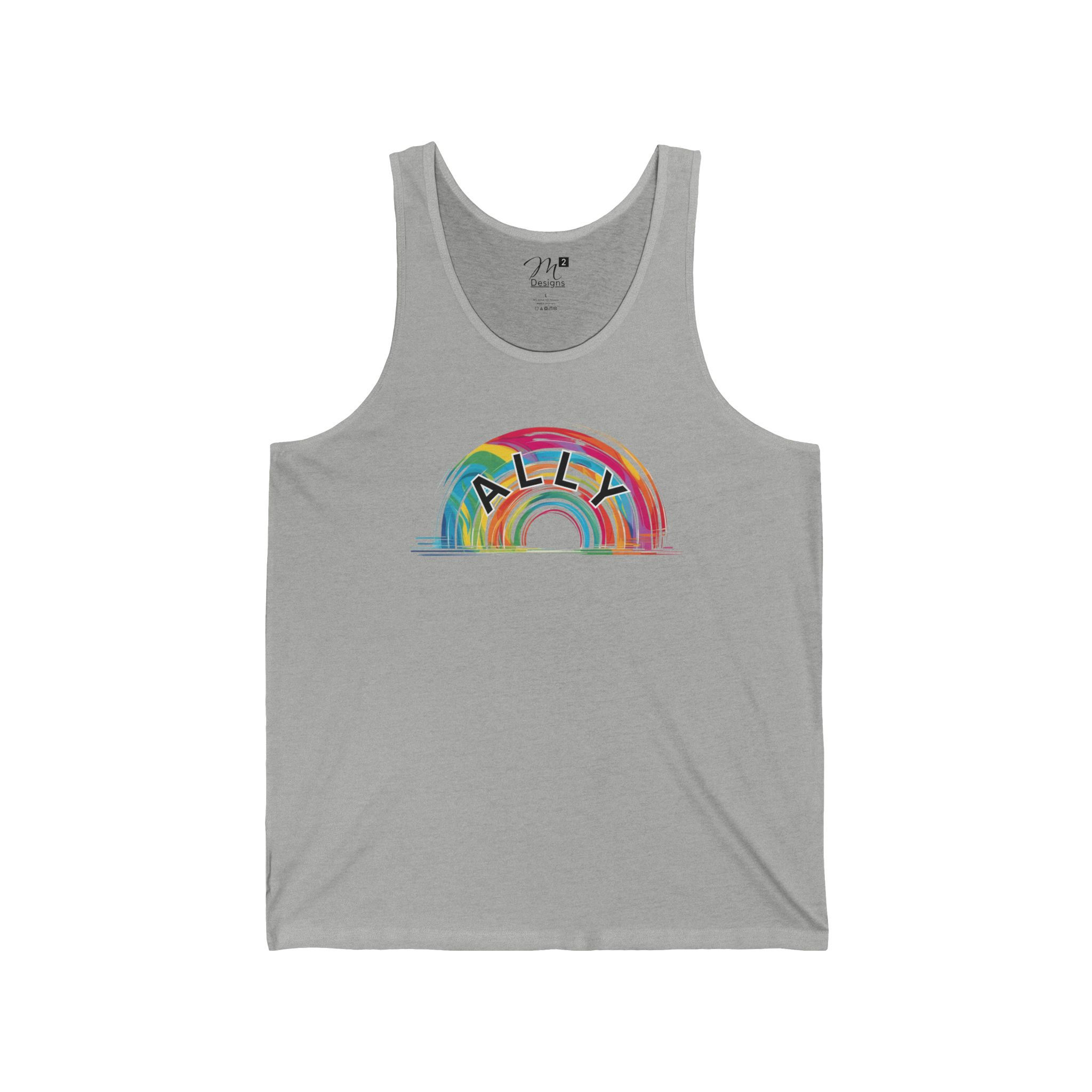ALLY Rainbow Unisex Tank, Positivity, Empowerment, Diversity, PRIDE