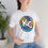 Thumbnail: KC Proud rainbow swirl round Unisex Tee, Diversity, Inclusive, Positivity, PRIDE