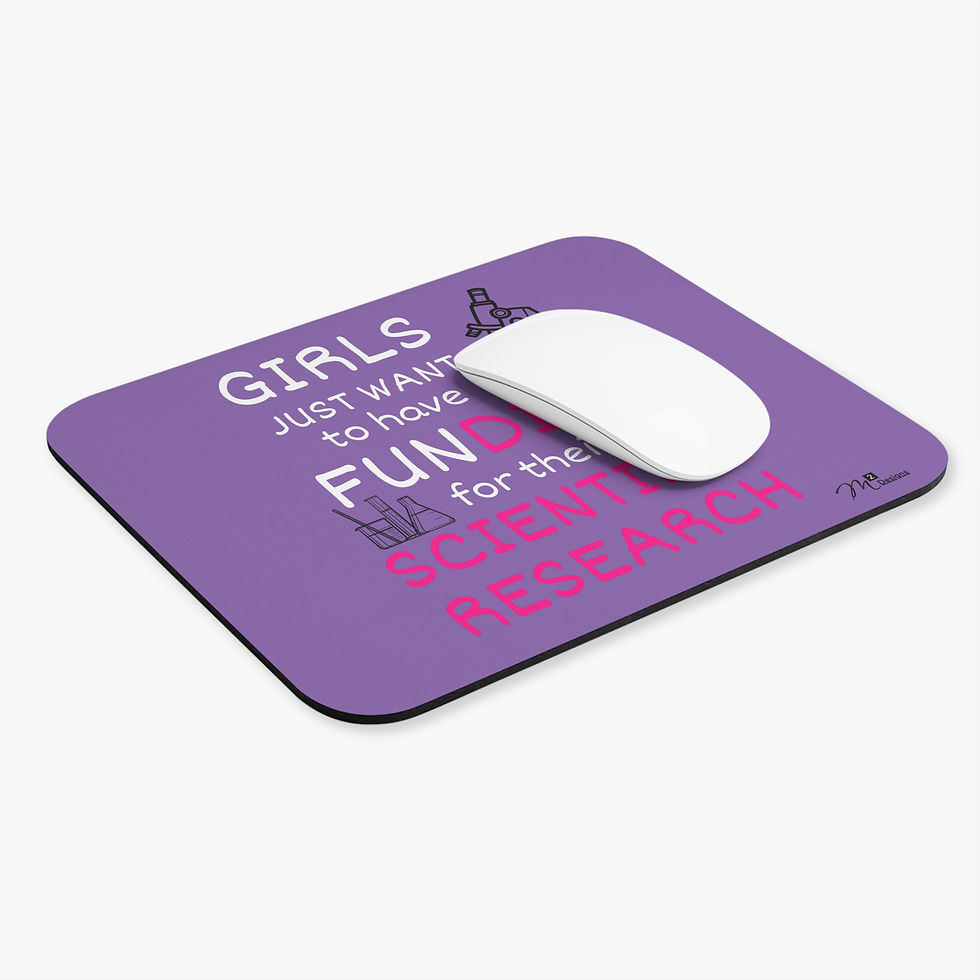 Thumbnail: Girls Just Want to Have Funding Mouse Pad, Light Purple Desk Accessory, Equality