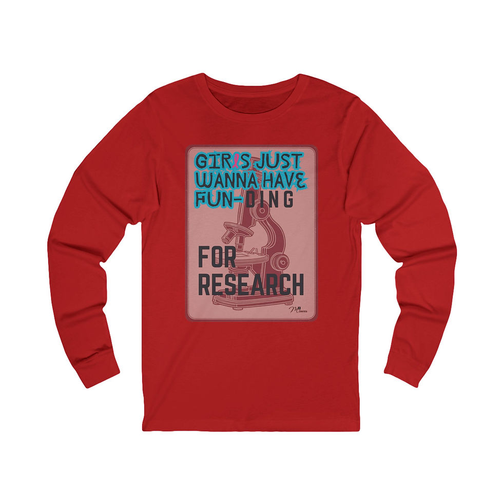 Thumbnail: Girls Just Wanna Have Funding Unisex Long Sleeve Tee, Gender Equality, Science