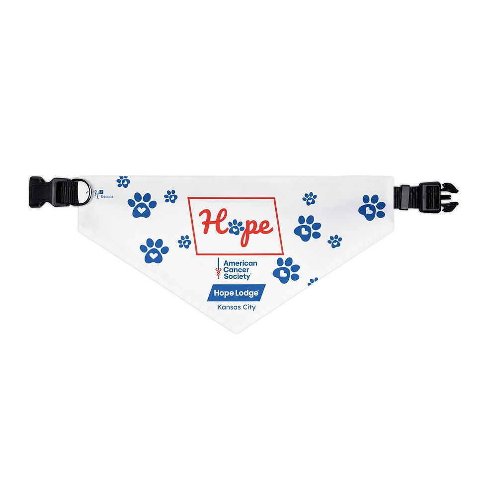 Thumbnail: Hope Pet Bandana Collar, 4 Sizes, Hope Lodge Kansas City 25 Years of Hope