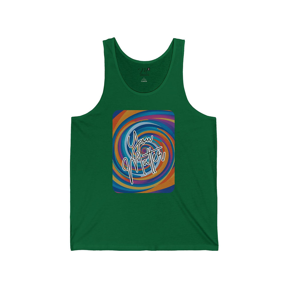 Thumbnail: You Matter Unisex Jersey Tank, Positivity, Empowerment, Diversity, PRIDE