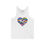 Thumbnail: KC Proud rainbow wave heart Unisex Jersey Tank, Positivity, Diversity, PRIDE