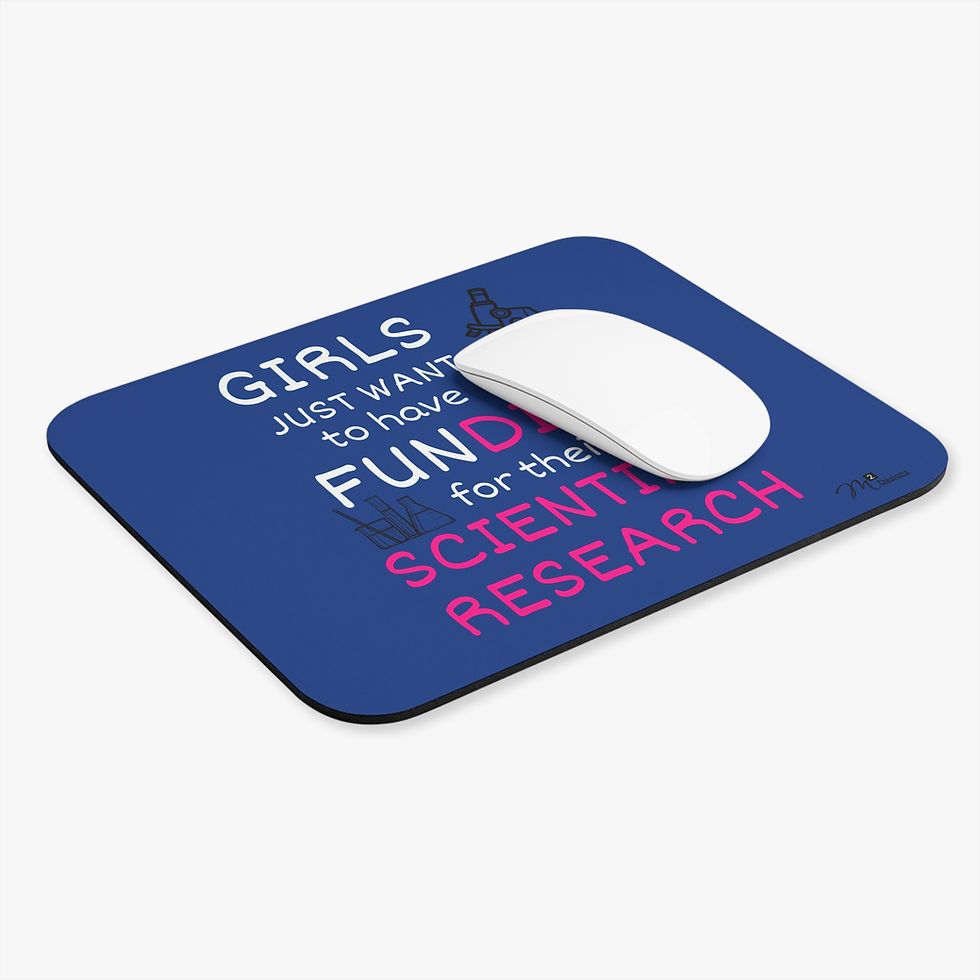 Thumbnail: Girls Just Want to Have Funding Mouse Pad, Dark Blue, Desk Accessory, Equality