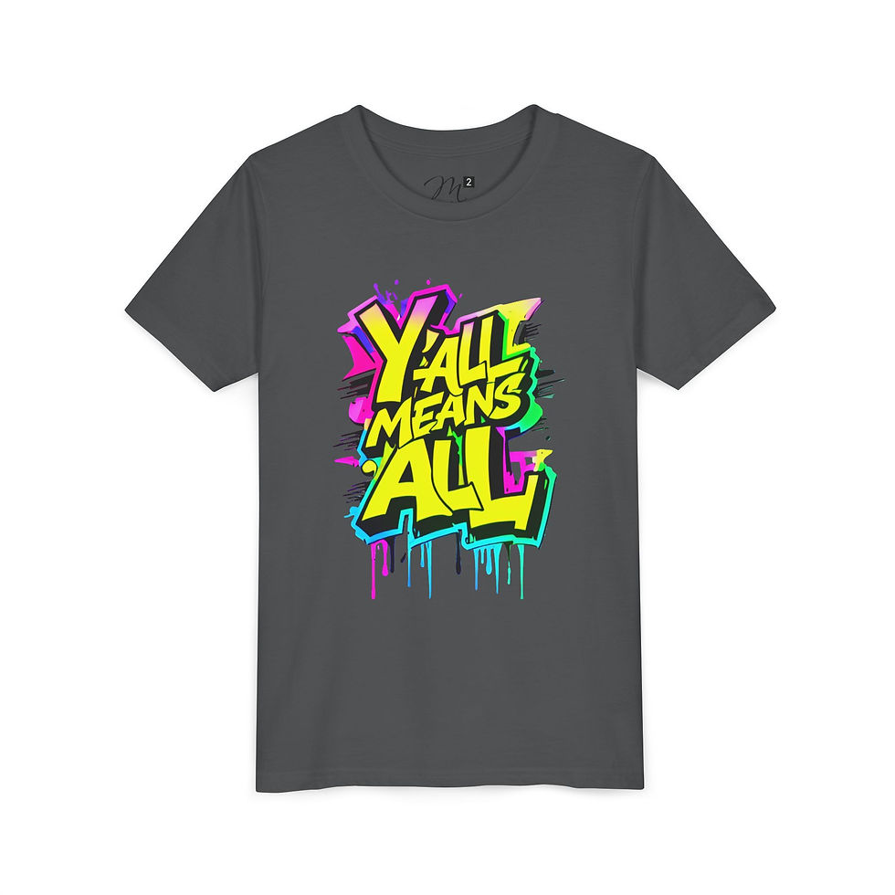 Thumbnail: Y’all Means All Youth Short Sleeve T-Shirt, Highlight Inclusive Apparel for Kids