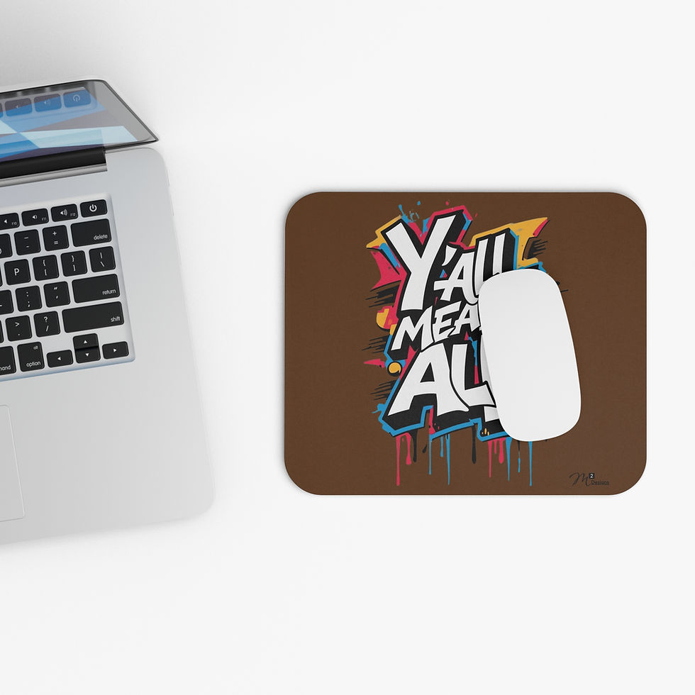 Thumbnail: Y’all Means All Mouse Pad, Brown Desk Accessory, Inclusion, Equality, LGBTQ+