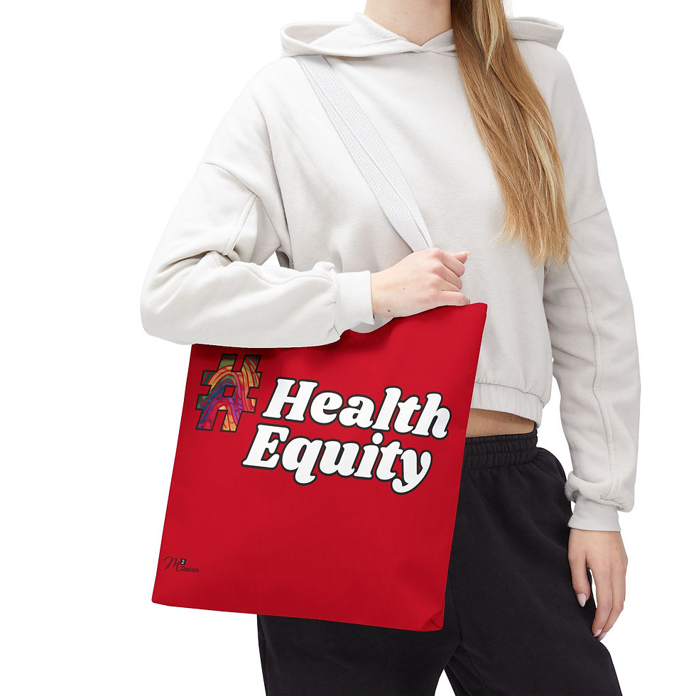 Thumbnail: Clinical Trial Diversity Matters #HealthEquity Tote Bag, Rainbow/Red