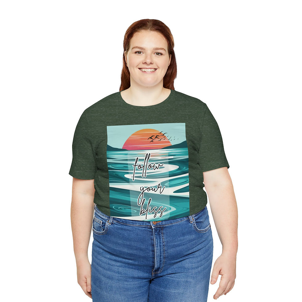 Thumbnail: Follow your bliss Unisex Tee, Inspirational & Inclusive Apparel for Everyone