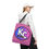 Thumbnail: KC Proud (blue to purple oval) Tote Bag, Lt Pink 13x13, 16x16, 18x18 