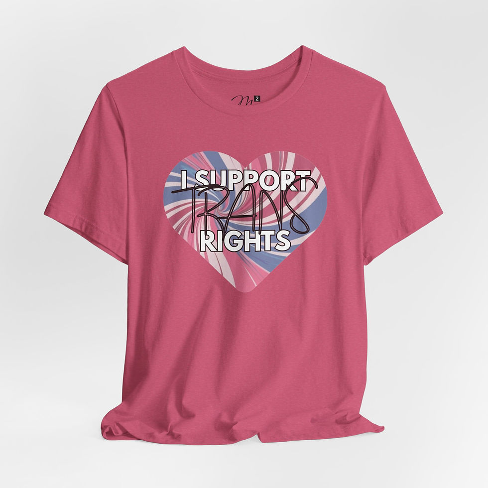 Thumbnail: I support TRANS RIGHTS heart Unisex Tee, Diversity, Inclusive, PRIDE