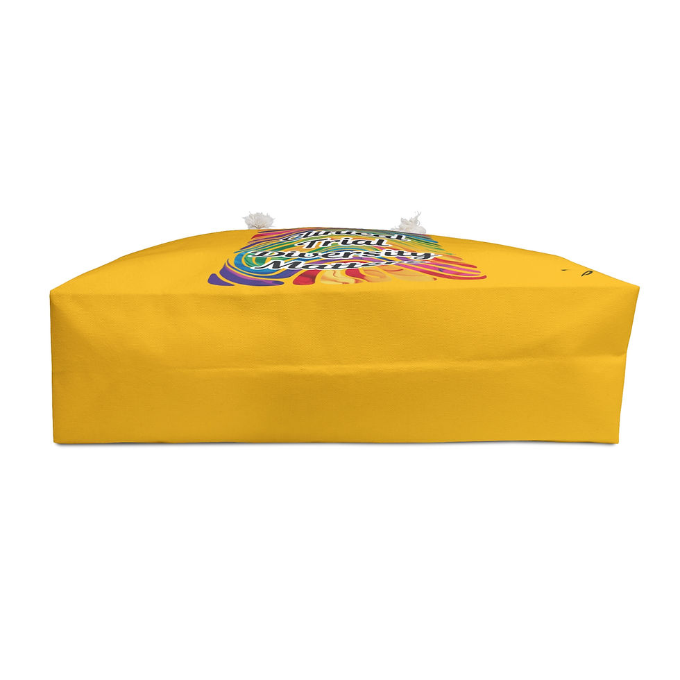 Thumbnail: Clinical Trial Diversity Matters Weekend Travel Bag Rainbow/Yellow Equality Tote