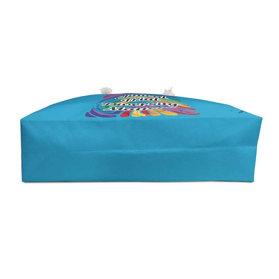 Thumbnail: Clinical Trial Diversity Matters Weekend Travel Bag Rainbow/Turquoise Tote