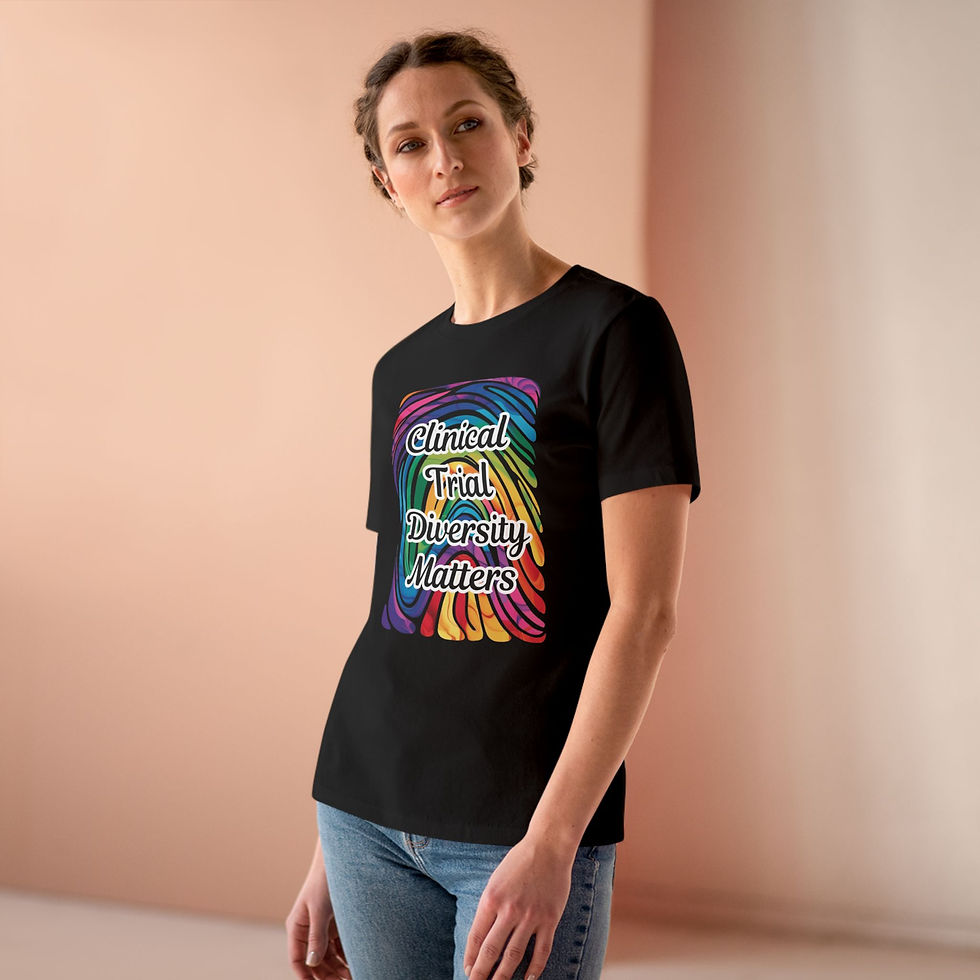 Thumbnail: Clinical Trial Diversity Matters Women’s Relaxed Fit T-shirt, Rainbow