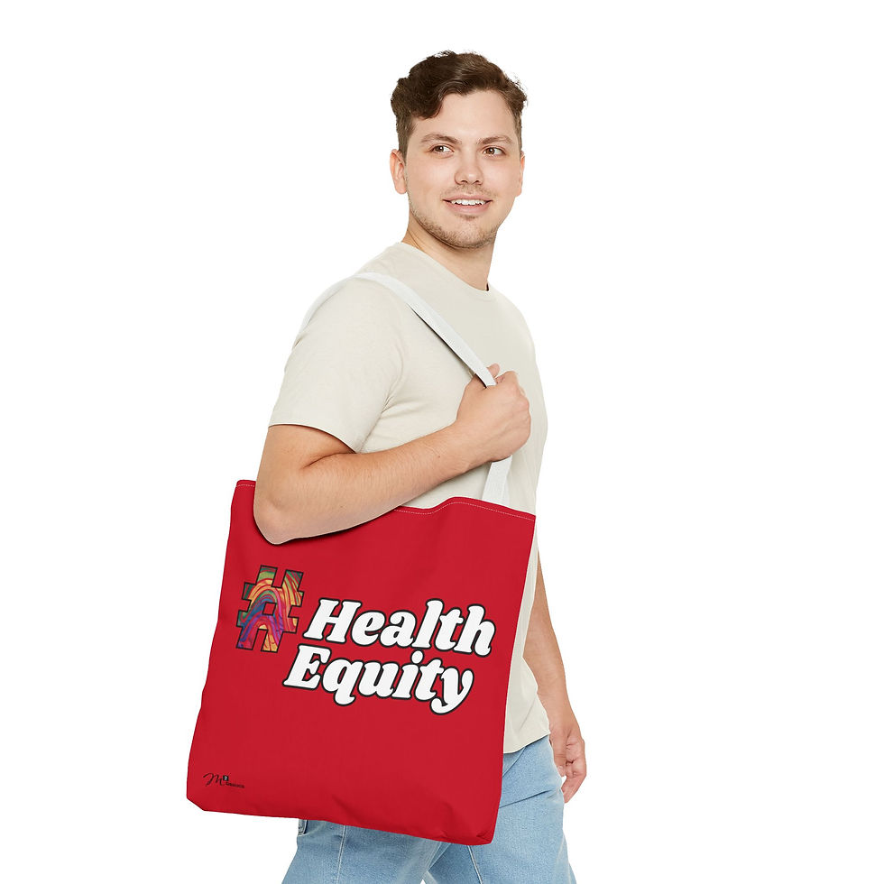 Thumbnail: Clinical Trial Diversity Matters #HealthEquity Tote Bag, Rainbow/Red