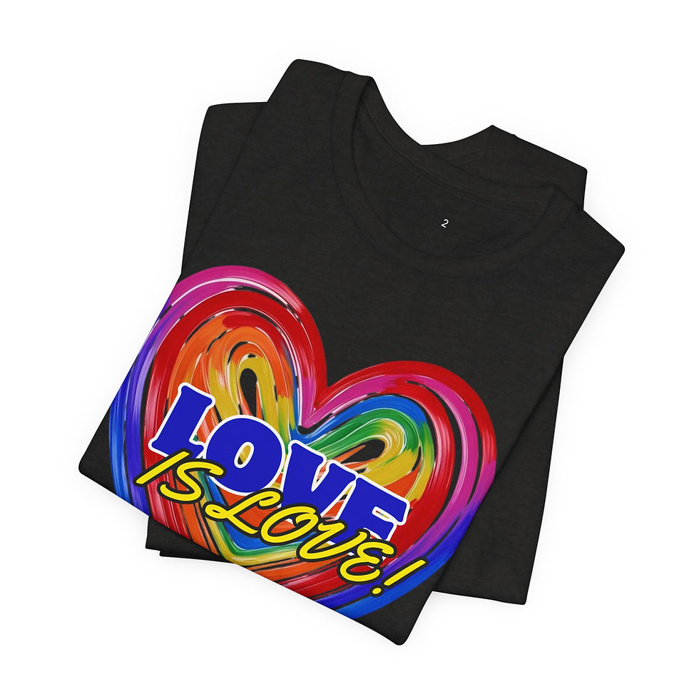 Thumbnail: Love Is Love Unisex Tee, Inspirational & Inclusive Apparel for Everyone