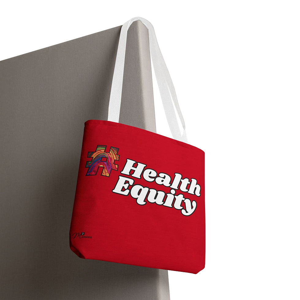 Thumbnail: Clinical Trial Diversity Matters #HealthEquity Tote Bag, Rainbow/Red