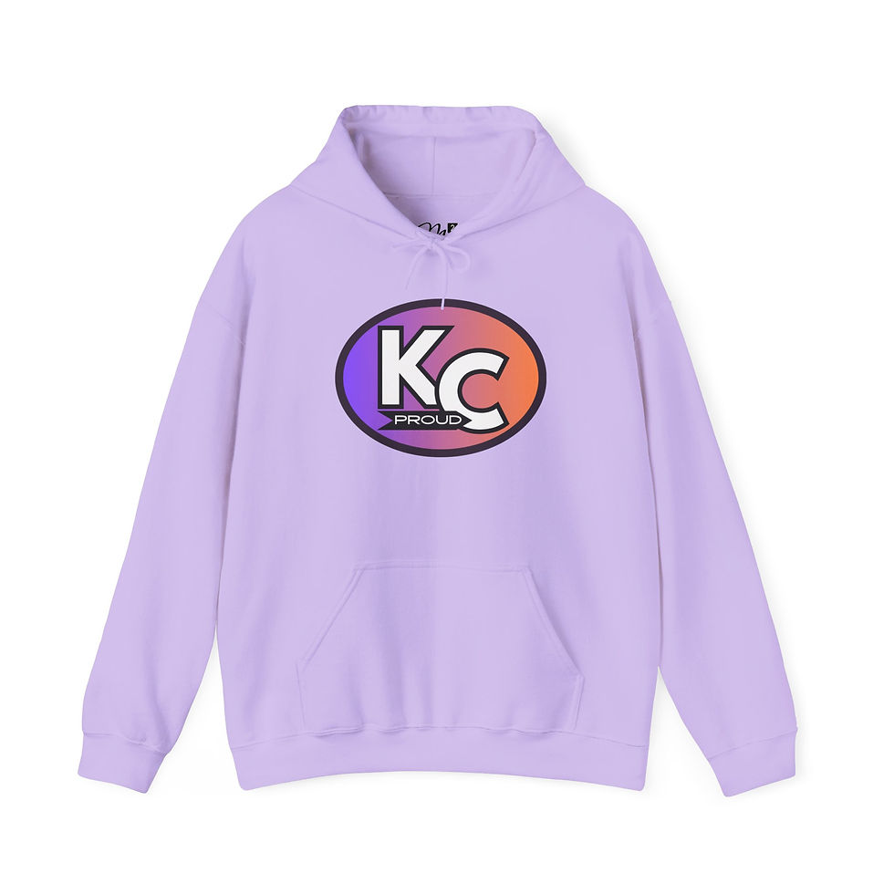 Thumbnail: KC Proud (purple to orange oval) Unisex hoodie, Diversity, Inclusive, PROUD