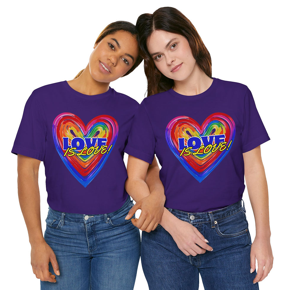 Thumbnail: Love Is Love Unisex Tee, Inspirational & Inclusive Apparel for Everyone