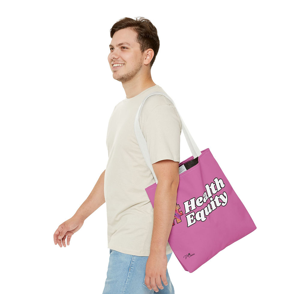 Thumbnail: Clinical Trial Diversity Matters #HealthEquity Tote Bag, Rainbow/Light Pink