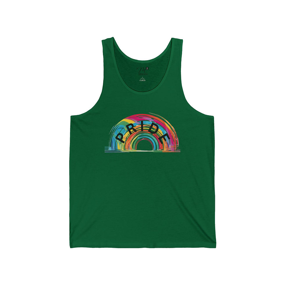 Thumbnail: PRIDE RAINBOW Unisex Jersey Tank, Positivity, Empowerment