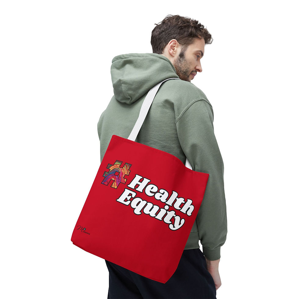 Thumbnail: Clinical Trial Diversity Matters #HealthEquity Tote Bag, Rainbow/Red