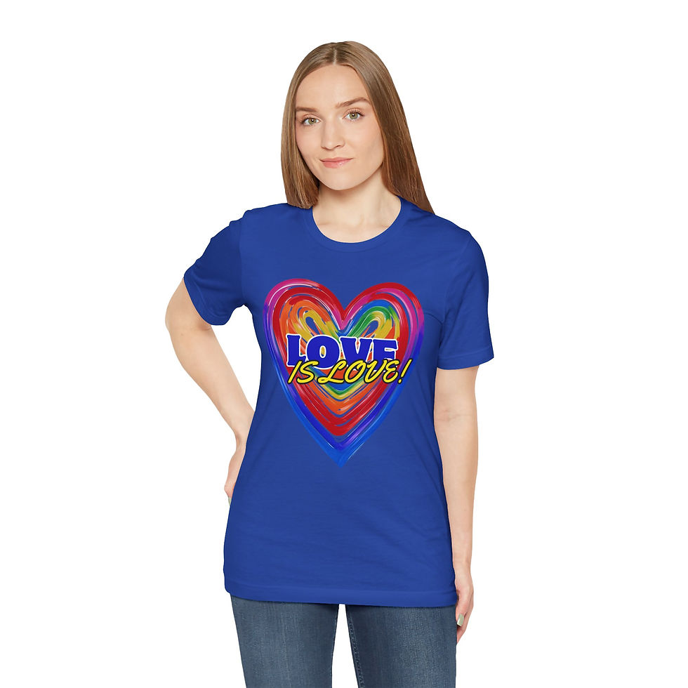 Thumbnail: Love Is Love Unisex Tee, Inspirational & Inclusive Apparel for Everyone