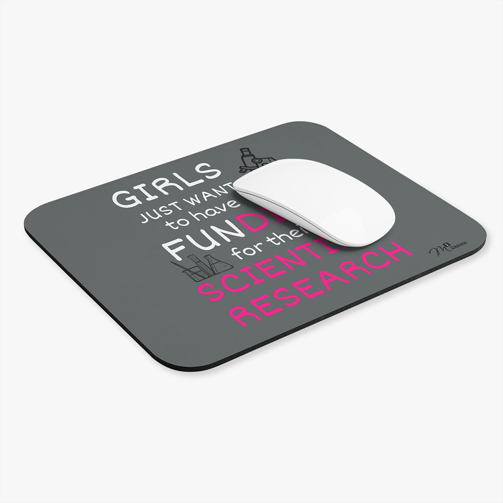 Thumbnail: Girls Just Want to Have Funding Mouse Pad, Dark Grey, Desk Accessory Equality