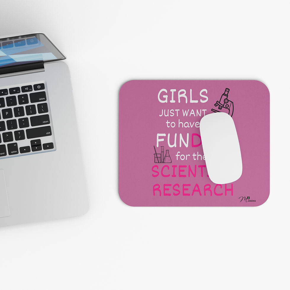 Thumbnail: Girls Just Want to Have Funding Mouse Pad, Light Pink Desk Accessory, Equality