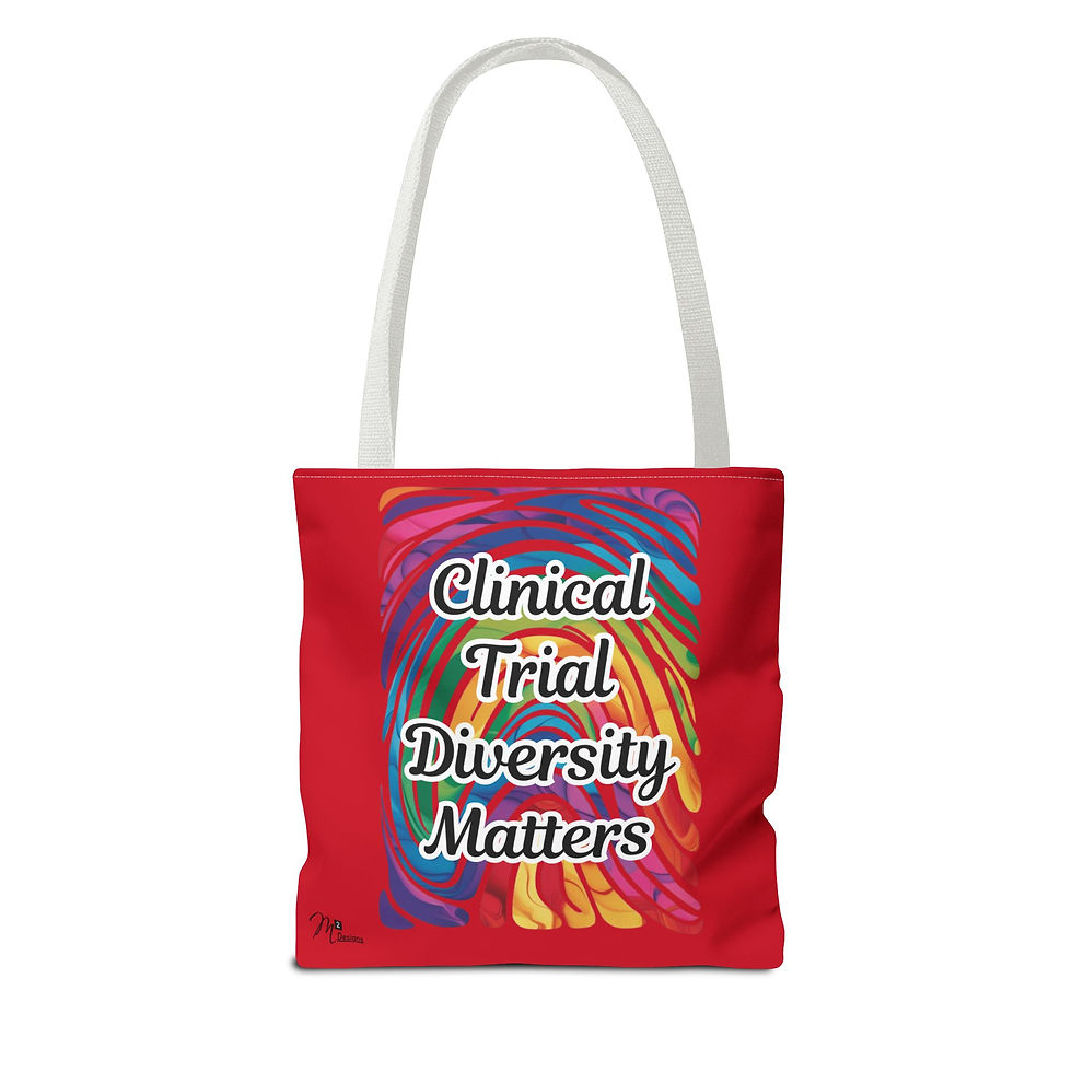 Thumbnail: Clinical Trial Diversity Matters #HealthEquity Tote Bag, Rainbow/Red