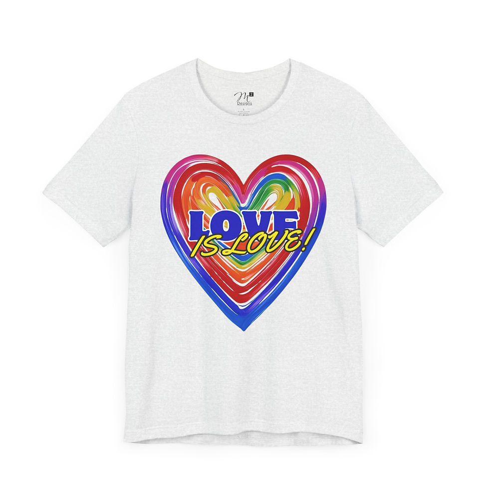 Thumbnail: Love Is Love Unisex Tee, Inspirational & Inclusive Apparel for Everyone