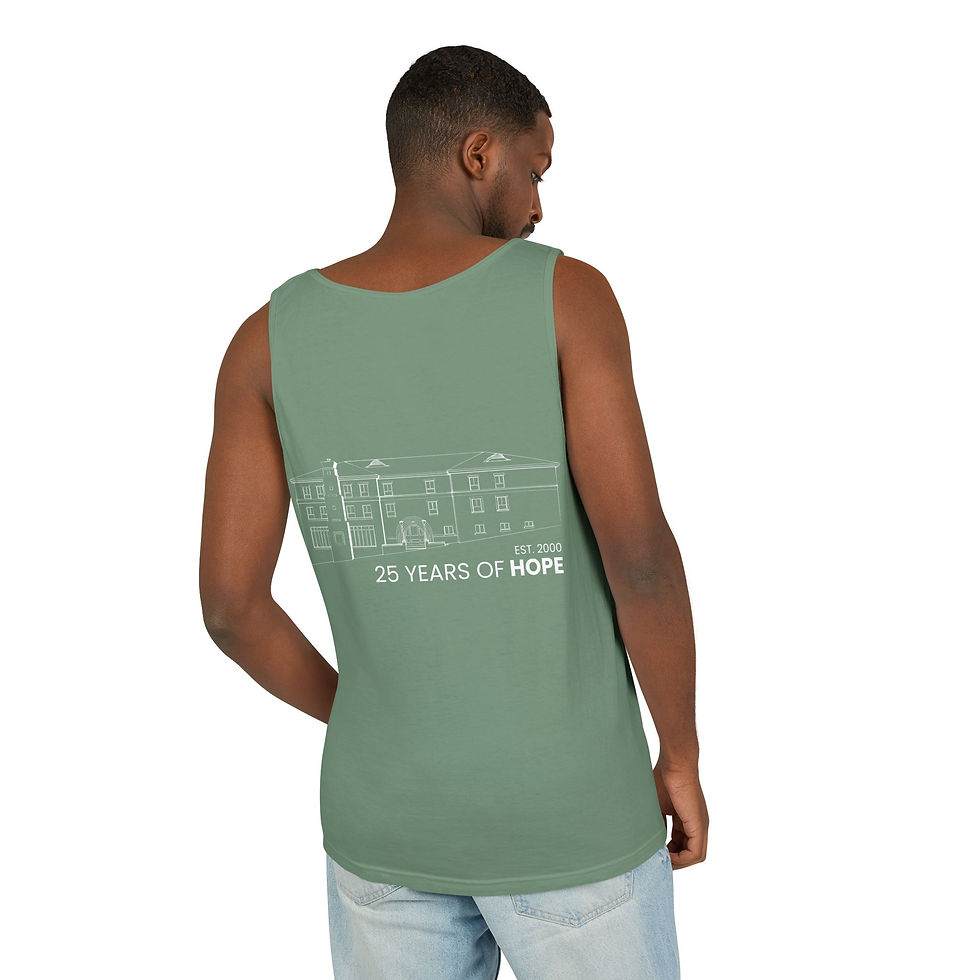 Thumbnail: Unisex Tank Top, Hope Lodge Kansas City 25 Years of Hope, White Design