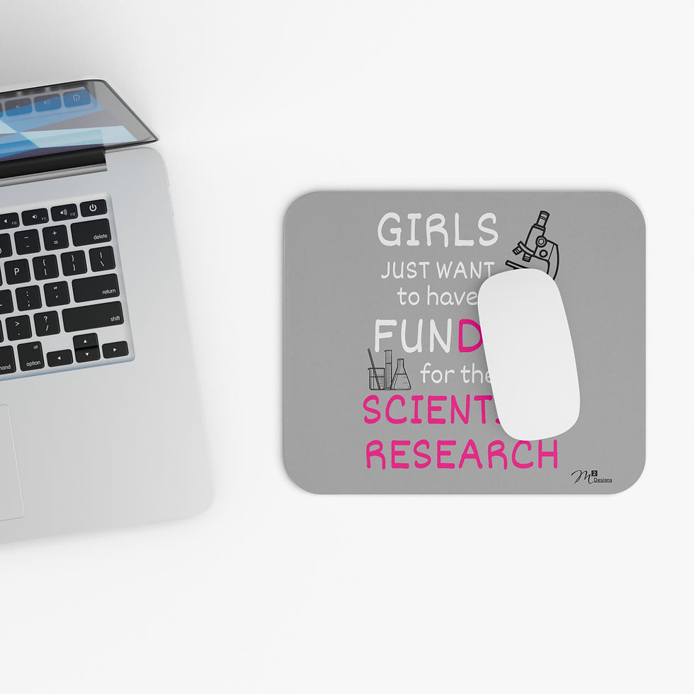 Thumbnail: Girls Just Want to Have Funding Mouse Pad, Light Grey, Desk Accessory Equality