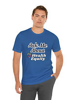 Ask Me About Health Equity Rainbow Fingerprint Unisex T-shirt