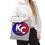 Thumbnail: KC Proud (blue to red oval) Tote Bag, Lt Grey 13x13, 16x16, 18x18 