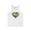 Thumbnail: KC Proud rainbow swirl heart Unisex Jersey Tank, Positivity, Diversity, PRIDE