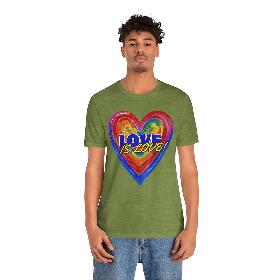 Thumbnail: Love Is Love Unisex Tee, Inspirational & Inclusive Apparel for Everyone