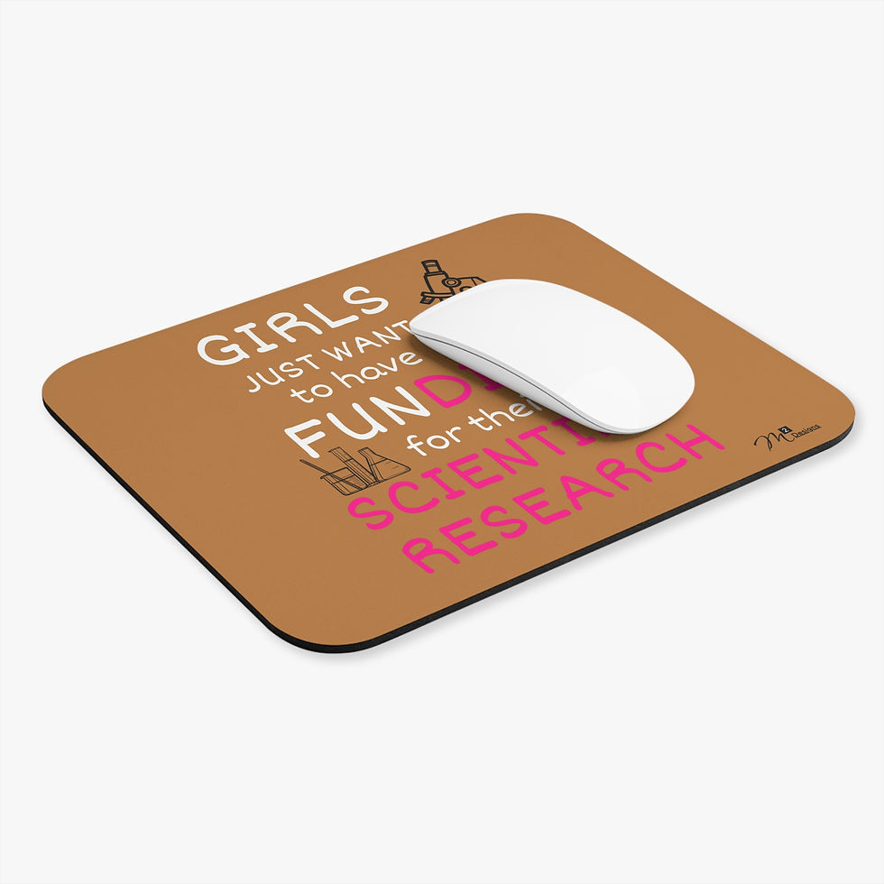 Thumbnail: Girls Just Want to Have Funding Mouse Pad, Light Brown, Desk Accessory Equality