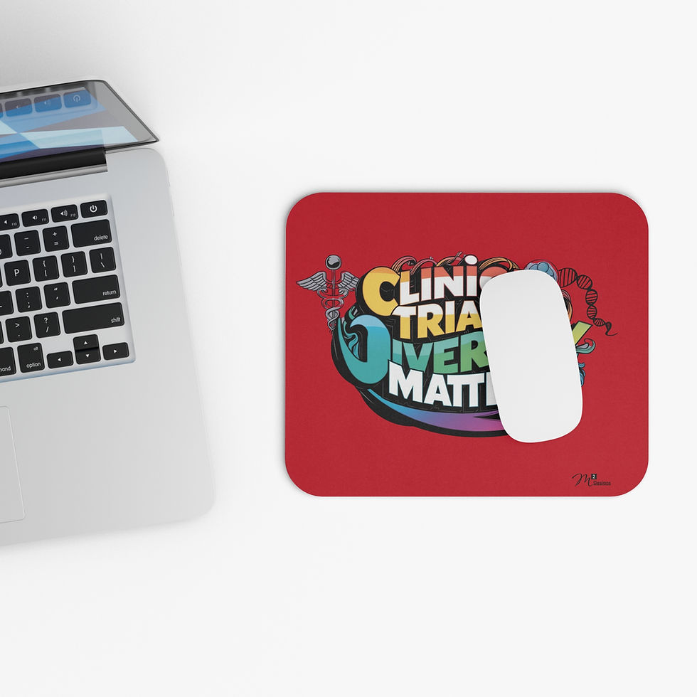Thumbnail: Clinical Trial Diversity Matters Mouse Pad, Dark Red Desk Accessory, Science