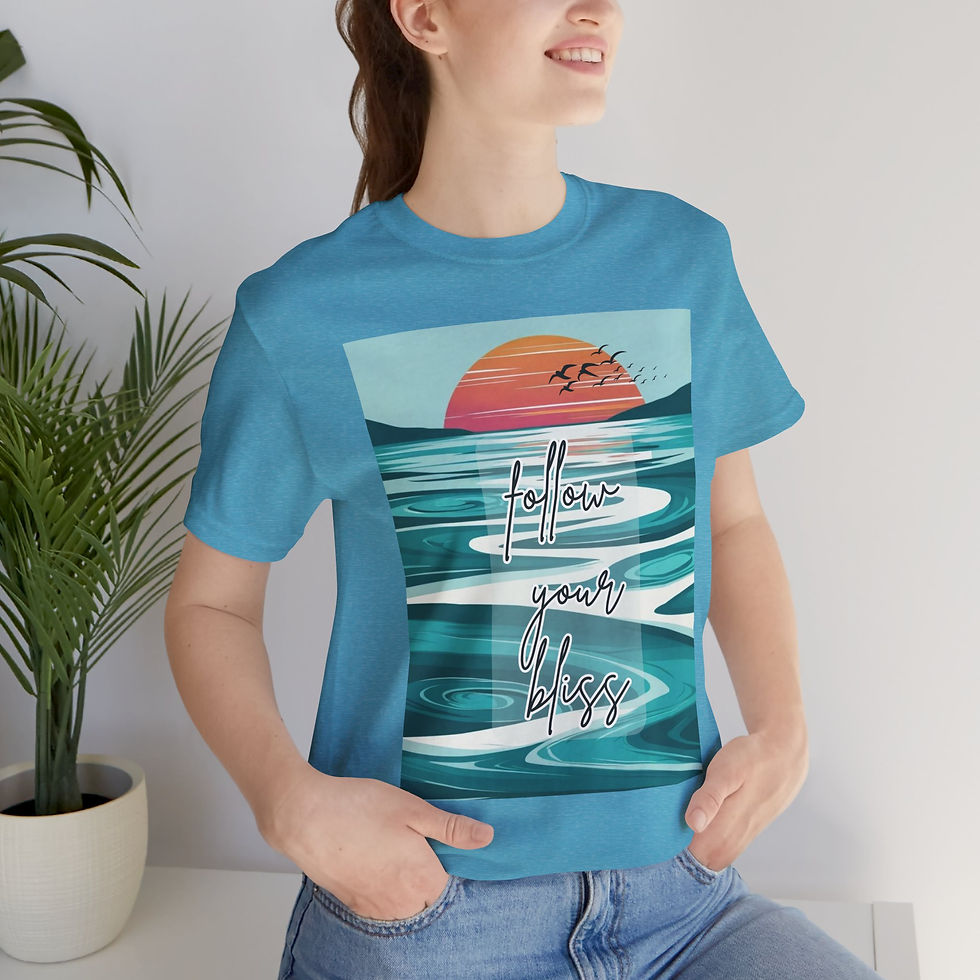 Thumbnail: Follow your bliss Unisex Tee, Inspirational & Inclusive Apparel for Everyone