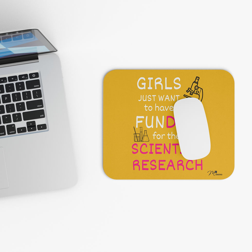 Thumbnail: Girls Just Want to Have Funding Mouse Pad, Yellow Desk Accessory Gender Equality