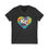 Thumbnail: KC Proud rainbow swirl heart Unisex V-Neck Tee, Positivity, PRIDE