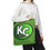 Thumbnail: KC Proud (green gradient oval) Tote Bag, Green 13x13, 16x16, 18x18 