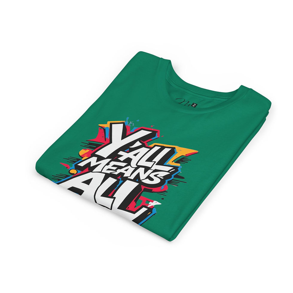 Thumbnail: Y’all Means All Youth Short Sleeve T-Shirt, Graffiti, Inclusive Apparel for Kids
