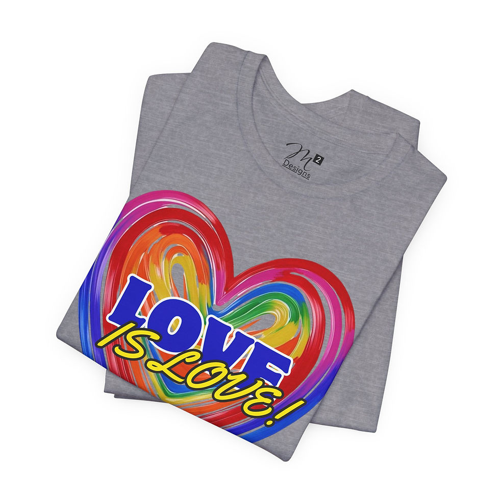 Thumbnail: Love Is Love Unisex Tee, Inspirational & Inclusive Apparel for Everyone