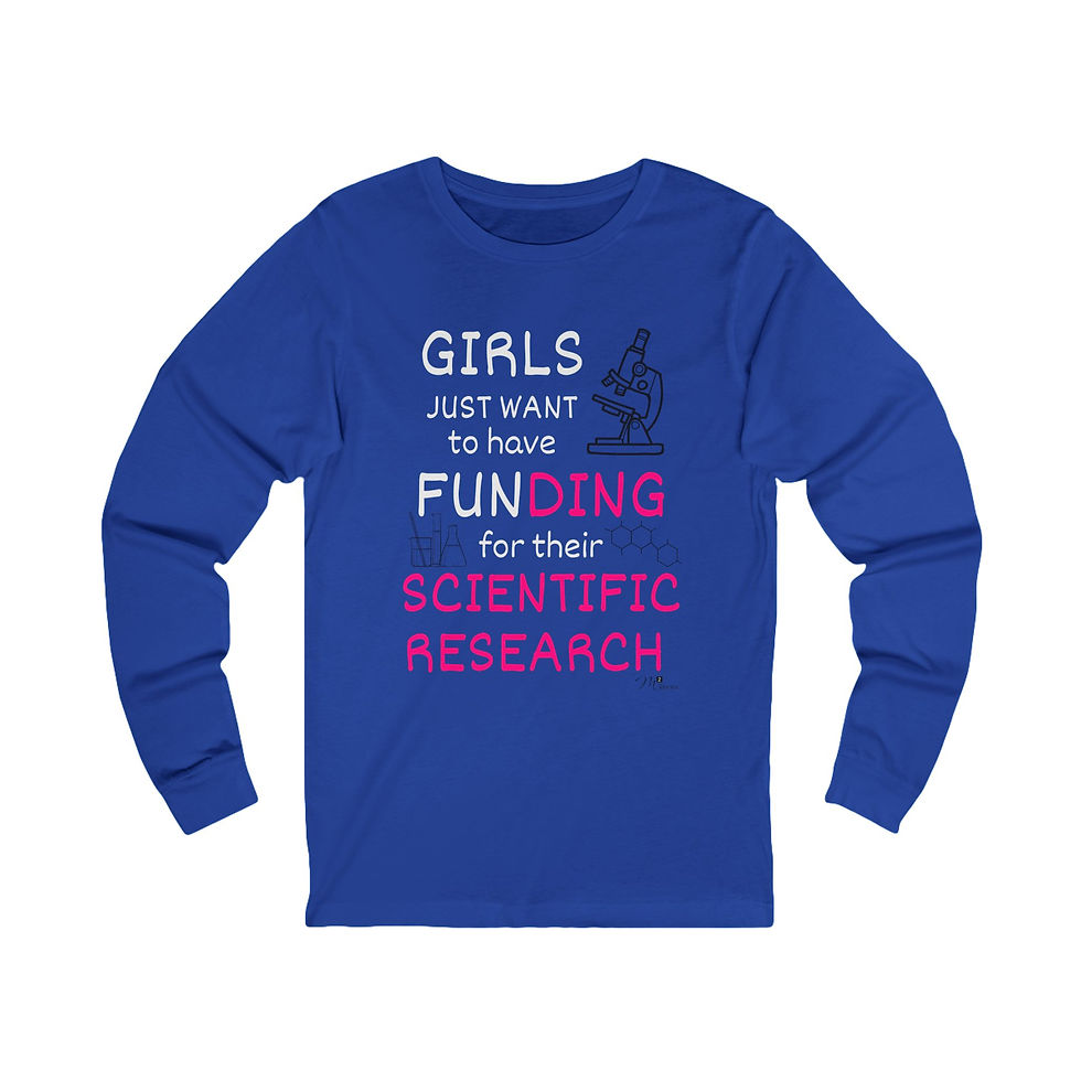 Thumbnail: Girls Just Want Funding Unisex Long Sleeve Tee,  Gender Equality, STEM Advocates