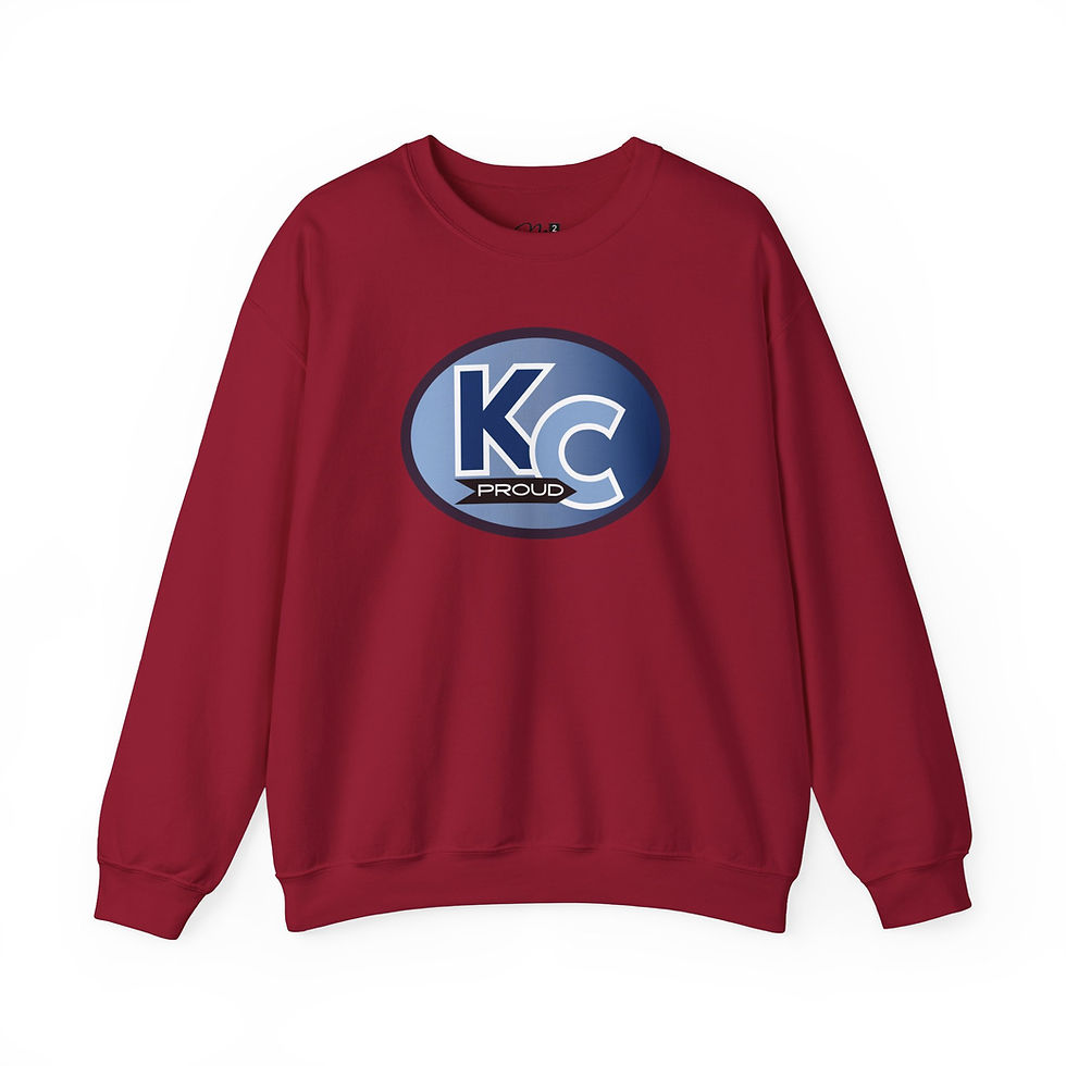 Thumbnail: KC Proud (blue gradient color letters) Unisex Heavy Blend Crewneck Sweatshirt