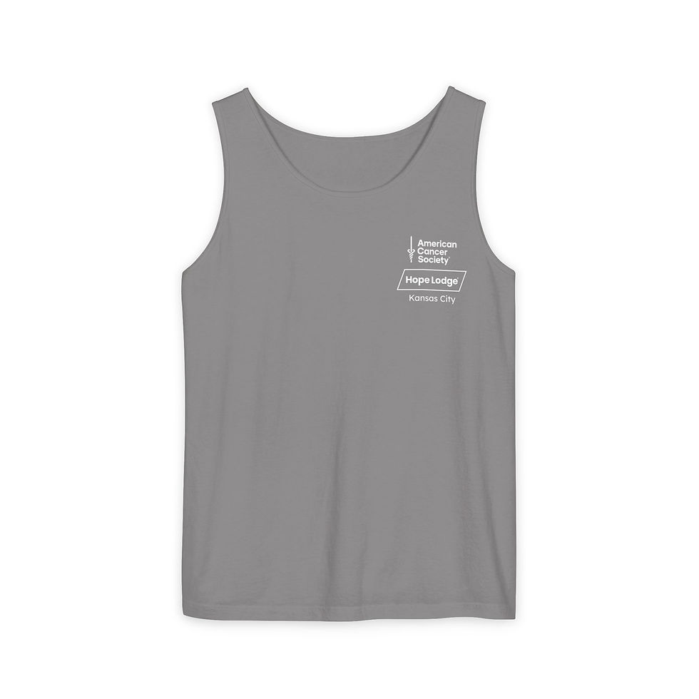 Thumbnail: Unisex Tank Top, Hope Lodge Kansas City 25 Years of Hope, White Design