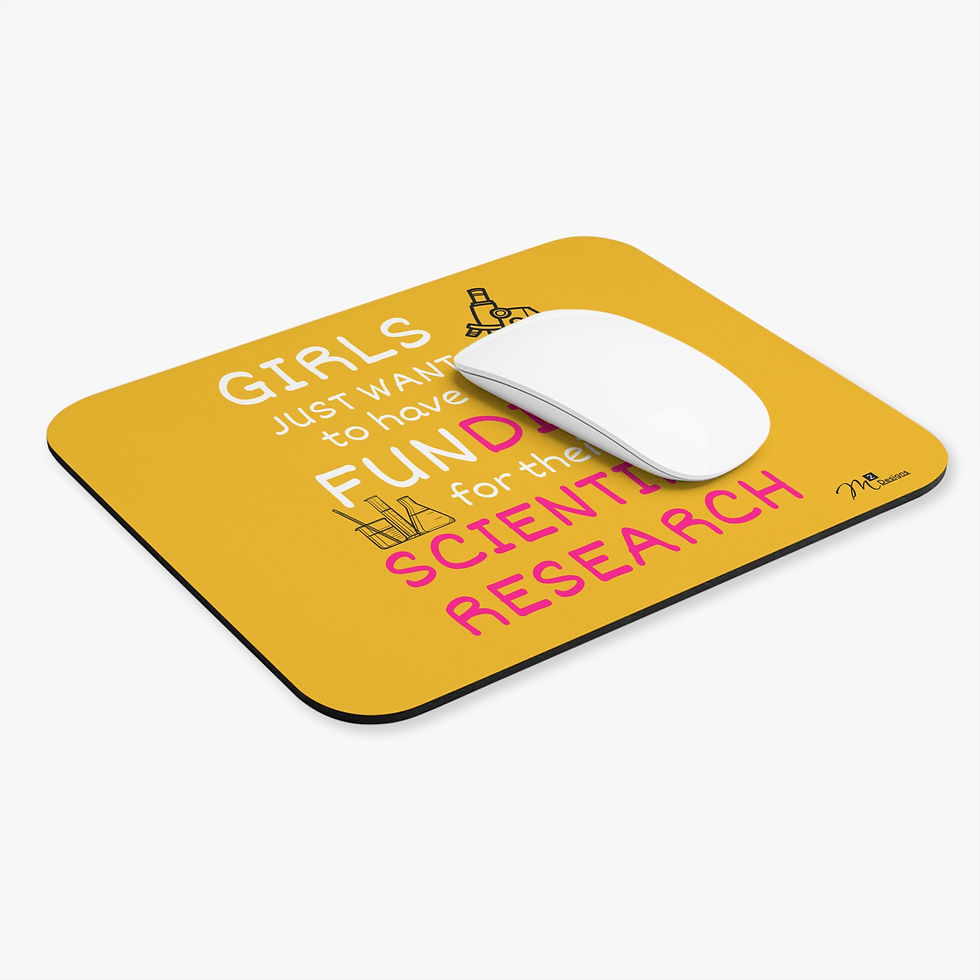 Thumbnail: Girls Just Want to Have Funding Mouse Pad, Yellow Desk Accessory Gender Equality