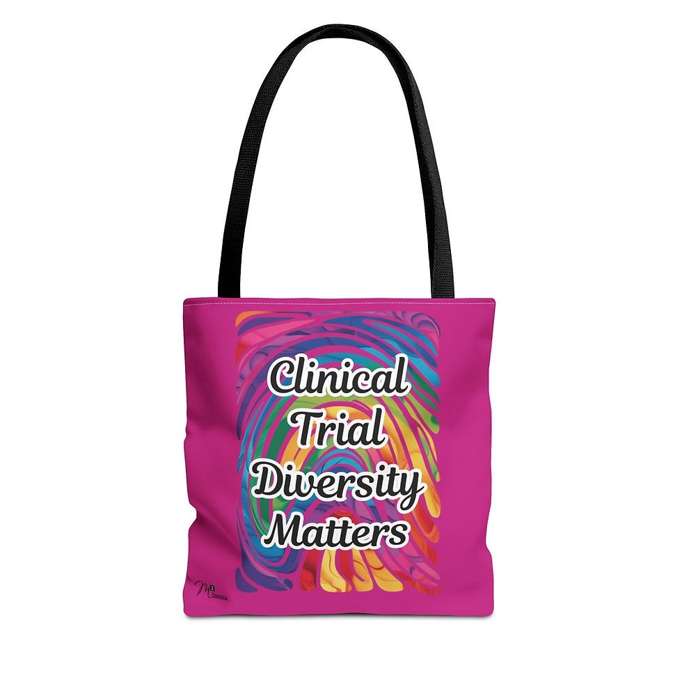 Thumbnail: Clinical Trial Diversity Matters Tote Bag, Rainbow/Pink, 13x13 16x16 18x18